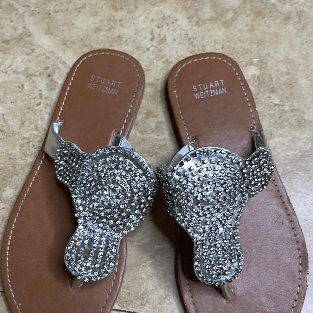 Stuart Weitzman girls rhinestone sandals